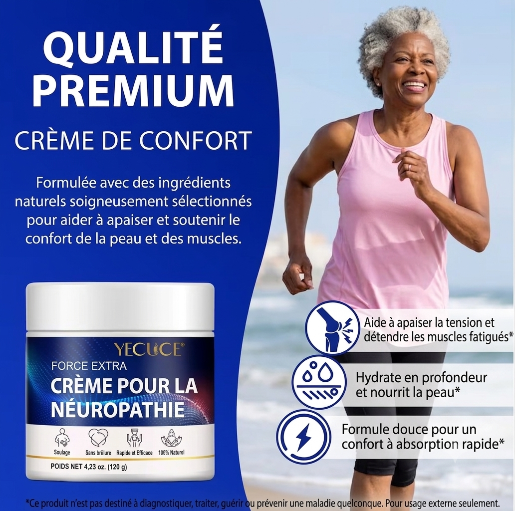 Crème anti-douleur, soulagement des nerfs et douleurs articulaires.
